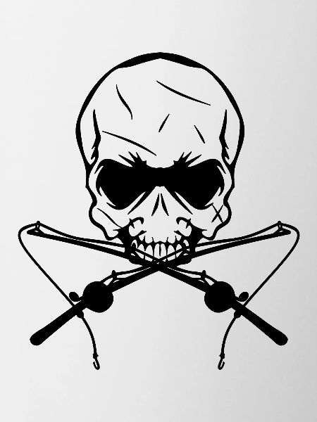 Fishing Skull Fishing Gift