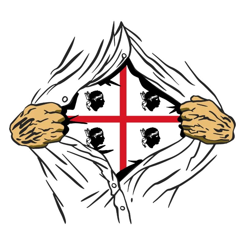 Drapeau de la Sardaigne Super-héros Drapeau de la Sardaigne