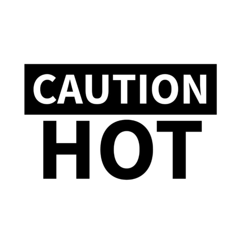 CAUTION HOT Black