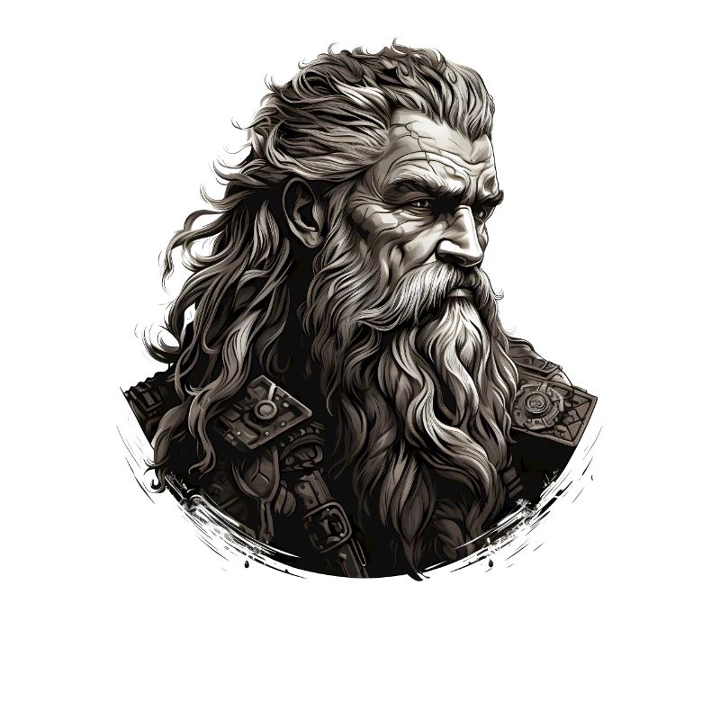 Wikinger Bartträger Lustiger Bart Spruch