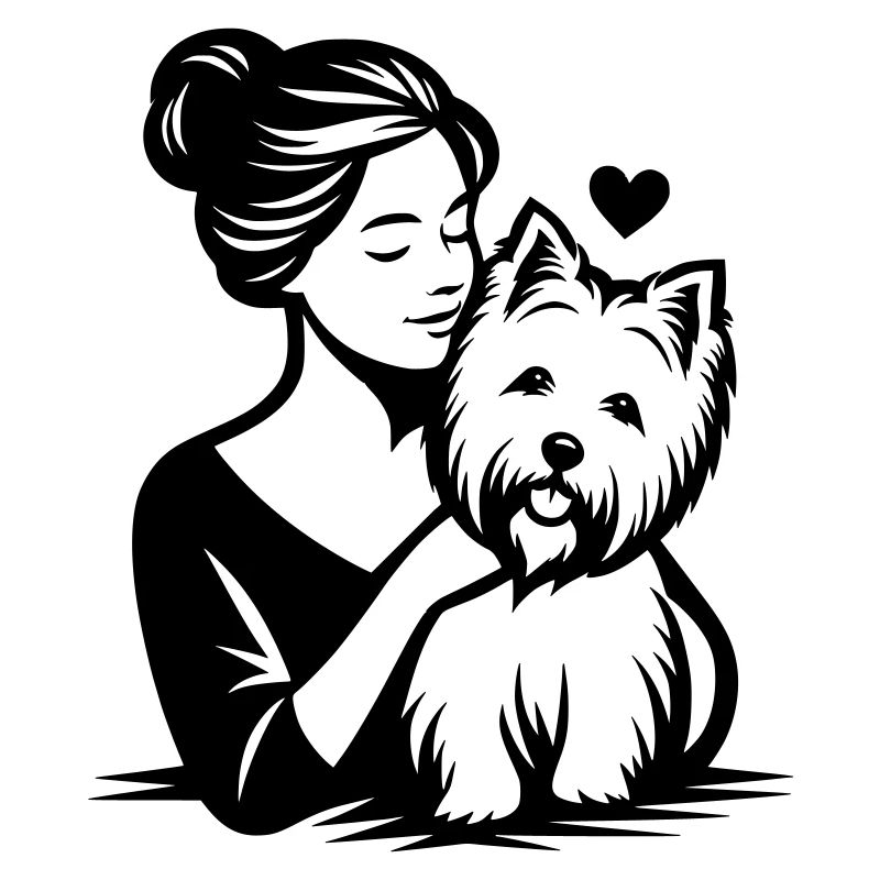 Westie Mom - conception vectorielle dogmom