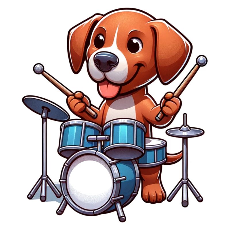 Cool Rodesian Ridgeback Drummer