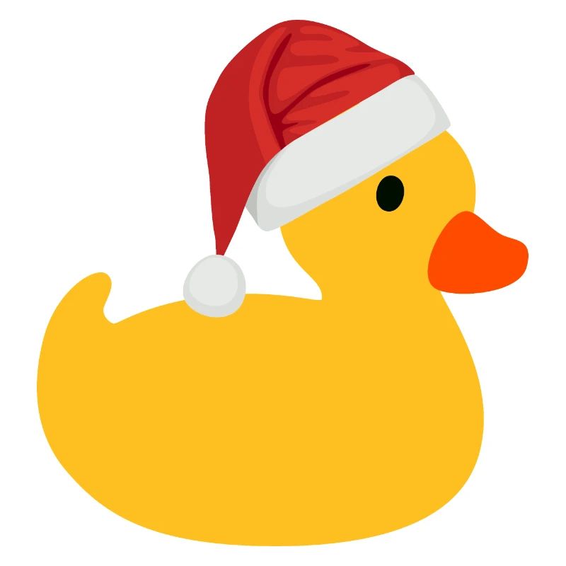 Squeak duck with Santa's hat