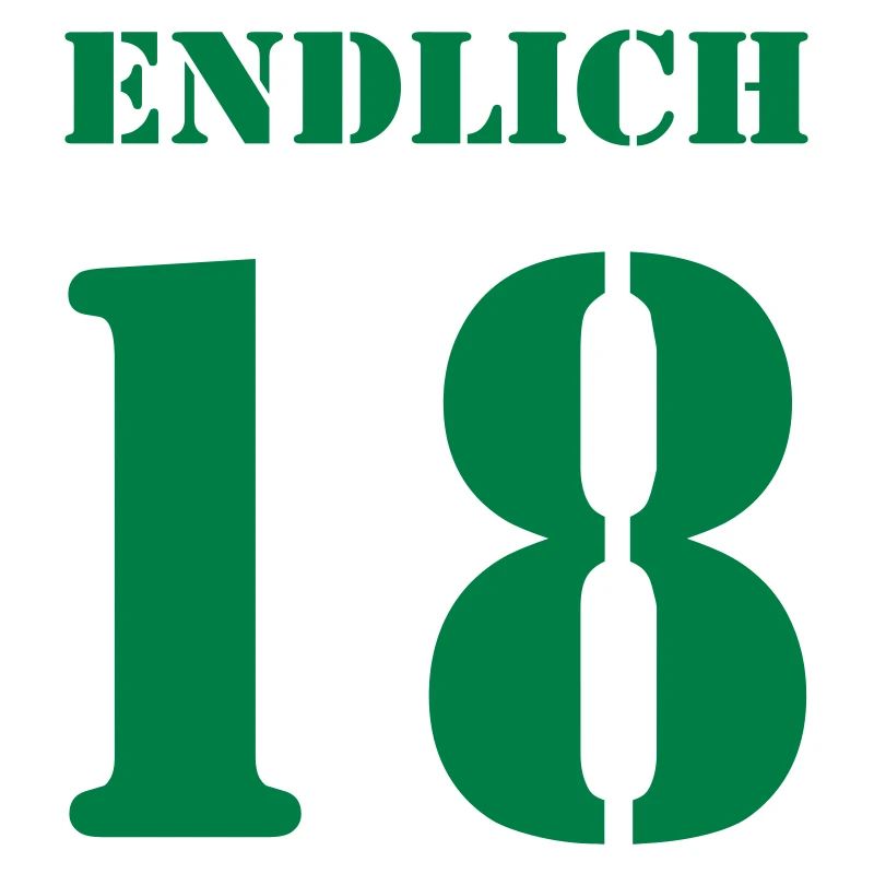 endlich 18, 18. Geburtstag, schlicht und einfach