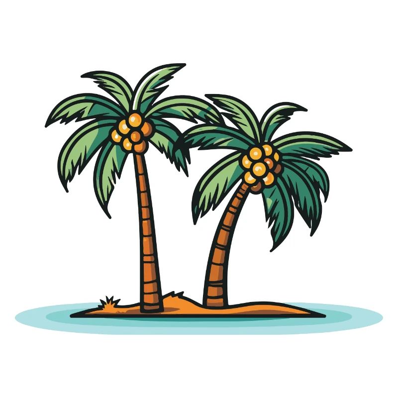 Palm Trees Island Summer
