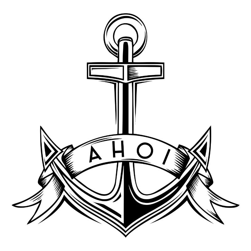 Conception d'ancre maritime Ahoi Ahoj Anchor