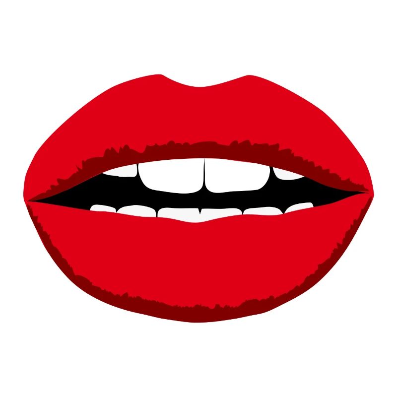 Lèvres bouche visage rouge dents