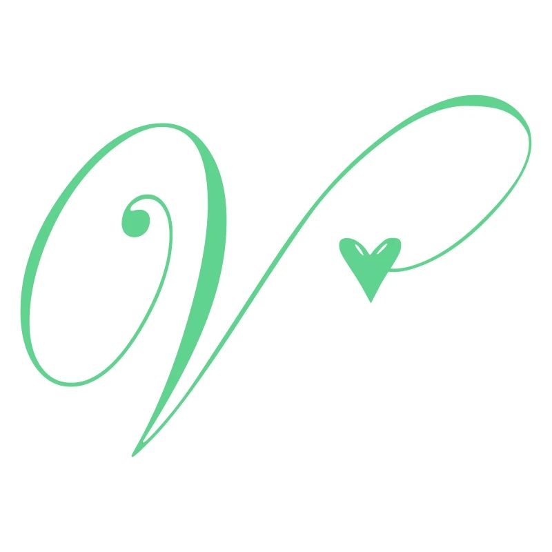 Monogram V Heart Vine