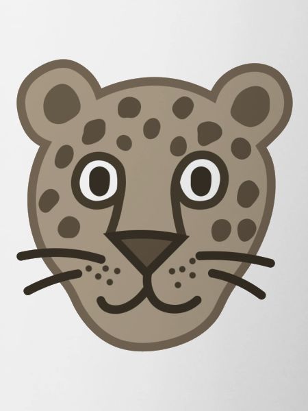Cute Leopard Face Cartoon