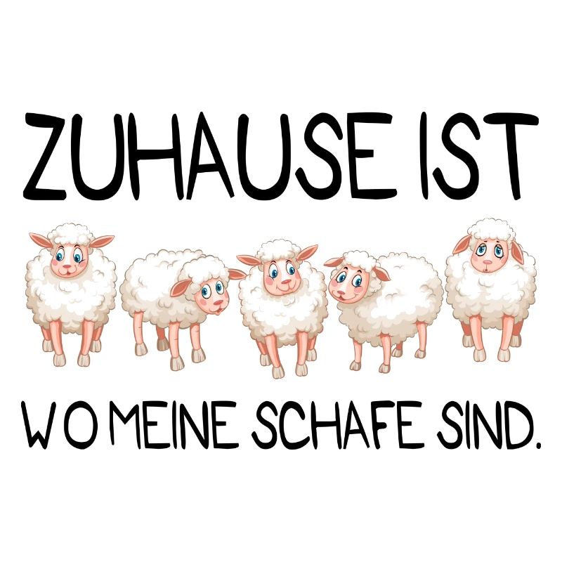 Zuhause ist Schafe Geschenk Bauer Schäfer
