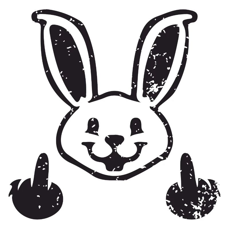 Cheeky Rabbit - frecher Hase - Mittelfinger