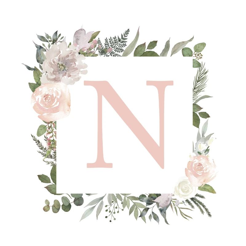 N Monogram Eucalyptus Boho