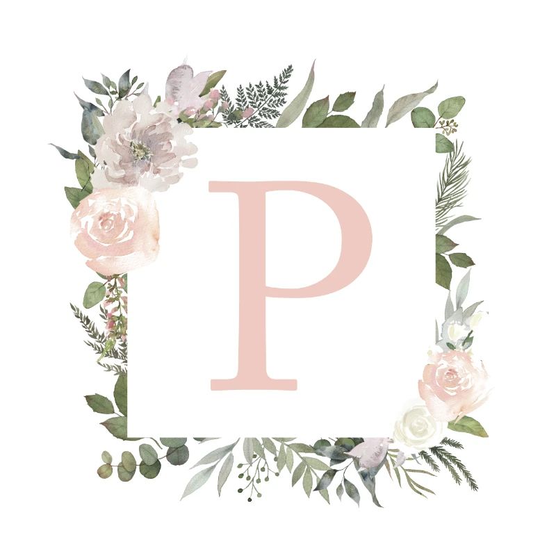 P Monogramme Eucalyptus Boho