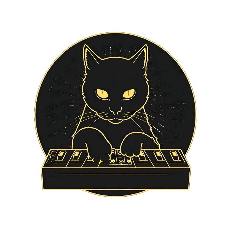 Schwarzer Synth Cat 2