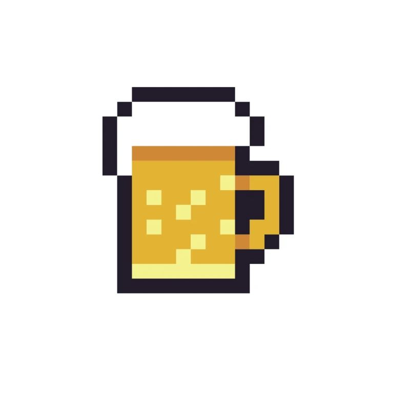 Pixel beer mug
