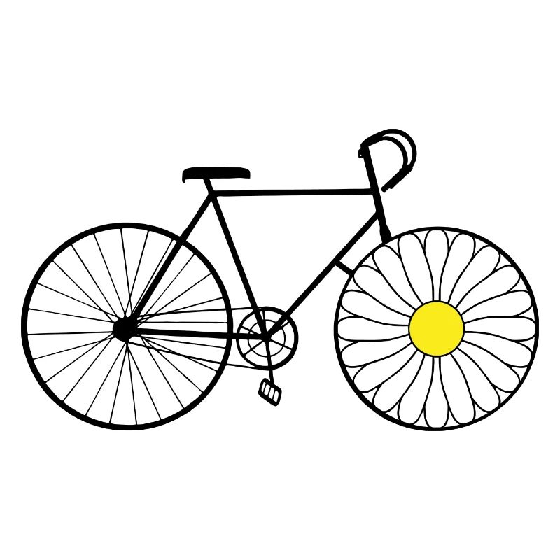 Vélo, Vélo de course, Margerite, Fleuri _color