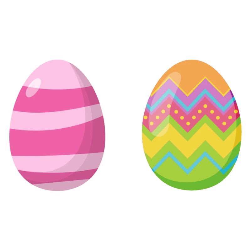 Colorful eggs in a good pose