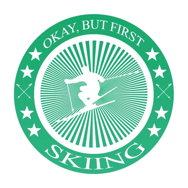 Skiing Spruch Geschenk