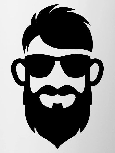 Face beard symbol