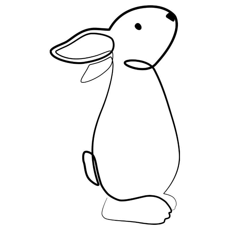 Rabbit Line Art