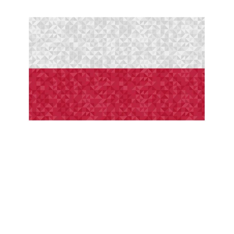 POLOGNE Drapeau polonais dans le style 3D