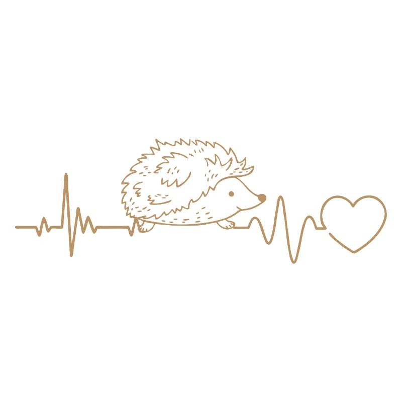 Igel Herzschlag Stachelig Herbst Wald Geschenkidee