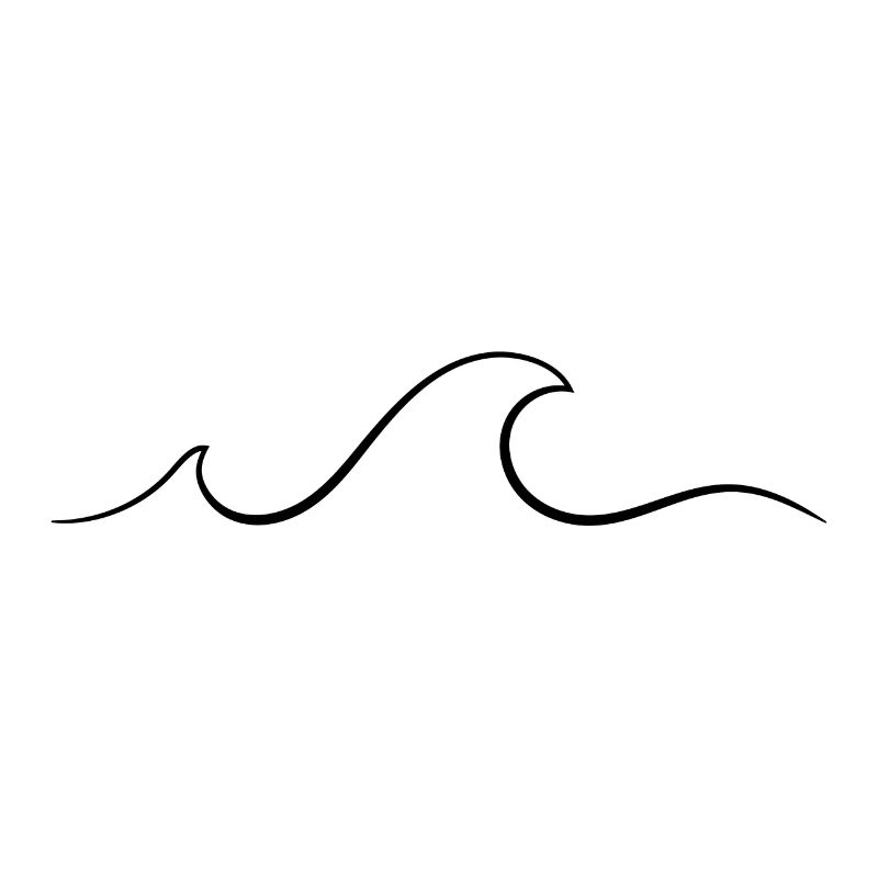Black minimalist wave