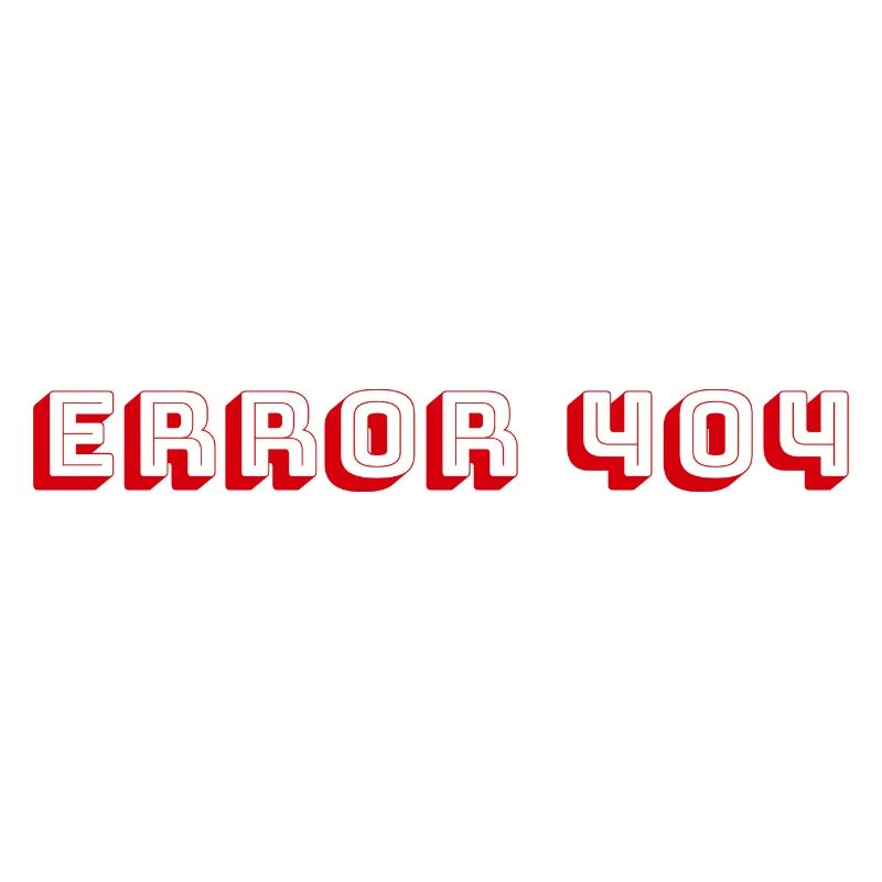 Error 404,rote Schrift, Typografie