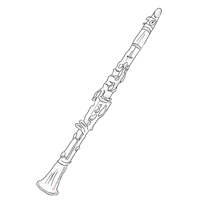 Clarinette blanche fourrée