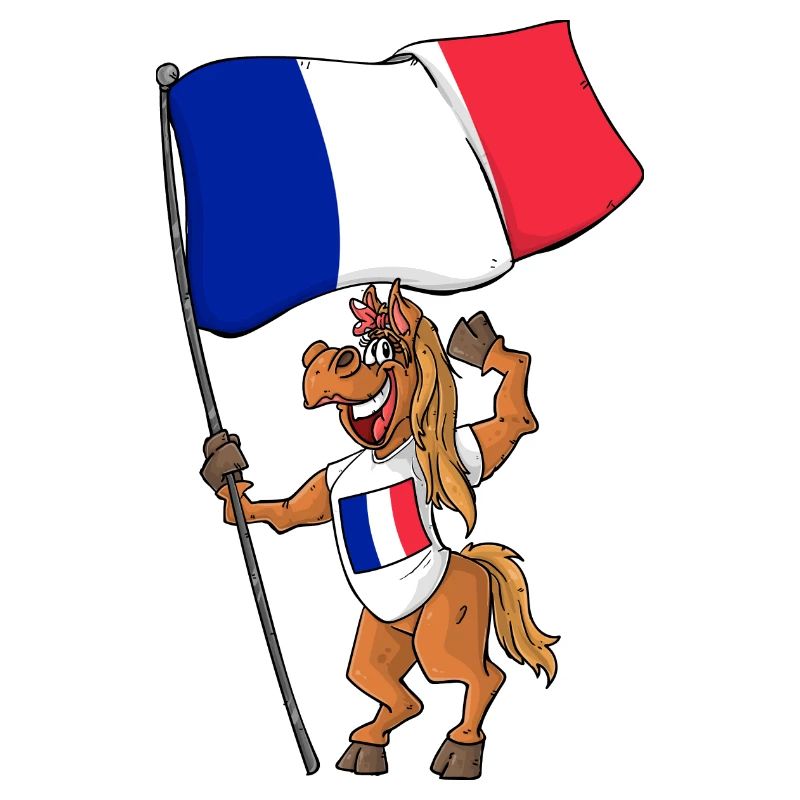 Frankreich Fan Pferd