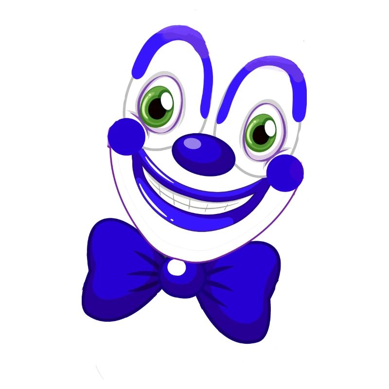 clown, carnaval, visage de clown, carnaval, helau, bleu
