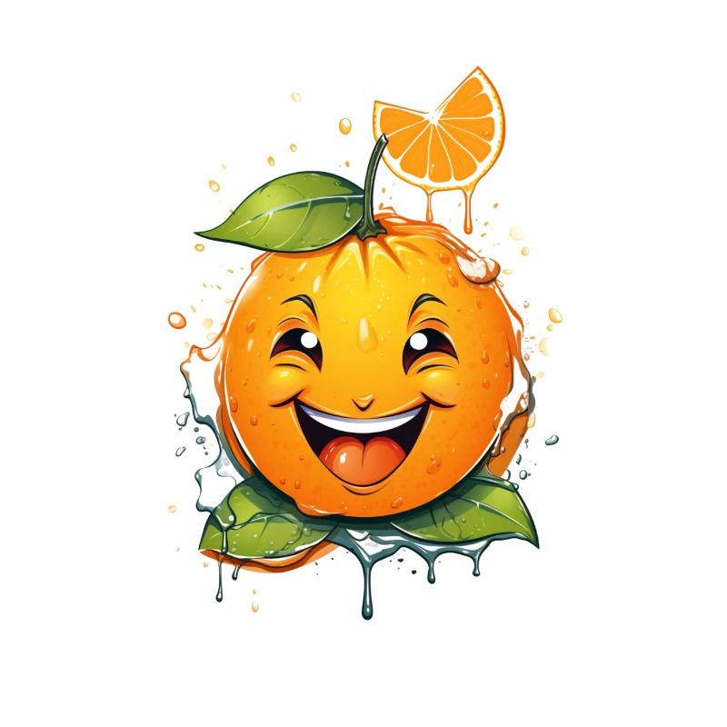 "Juicy Joy" Strahlendes Orangenmotiv
