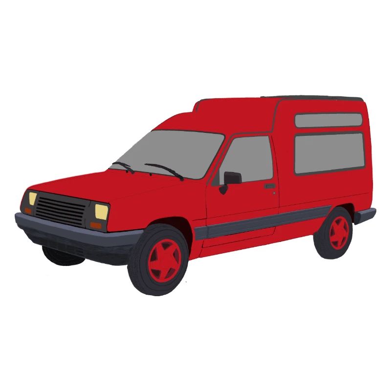 Fourgonnette rouge Rapid Express