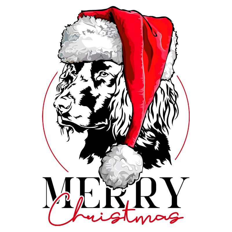 Père Noël Chien de caille allemande Joyeux Noël Chiens