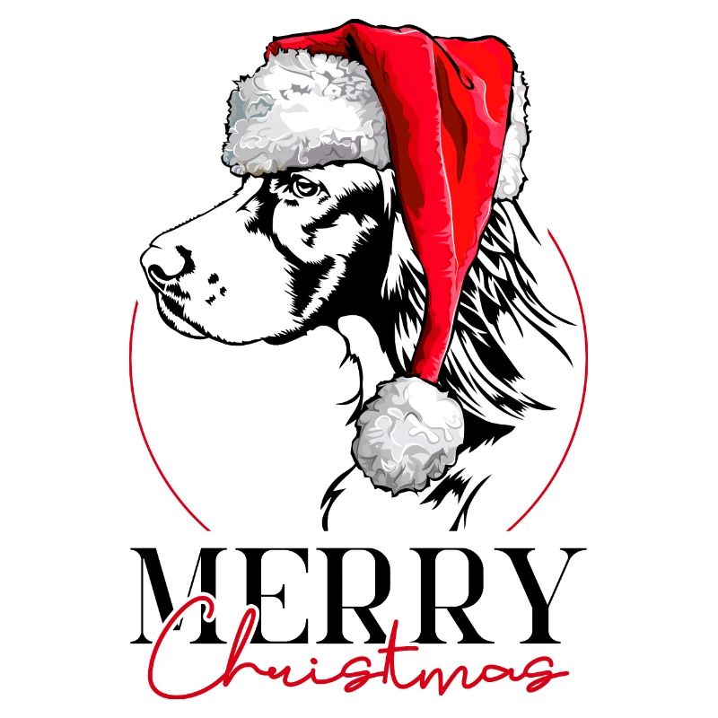 Père Noël irlandais Setter joyeux Noël chiens Wilsigns