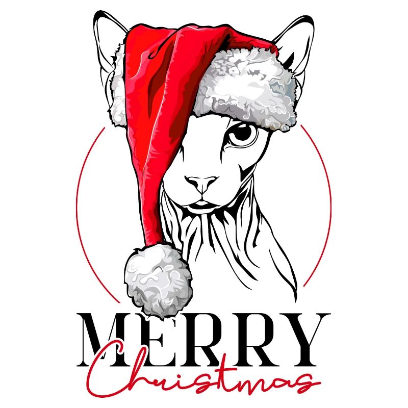 Père Noël Sphynx Joyeux Noël chat Wilsigns