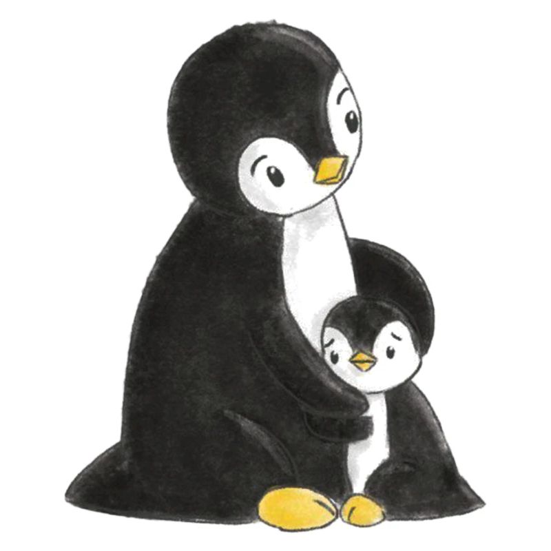Penguins cuddle