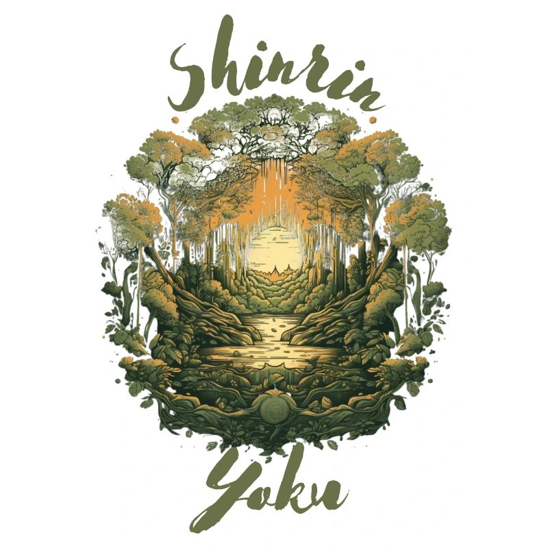 Japanische Kunst des Shinrin Yoku oder Waldbaden