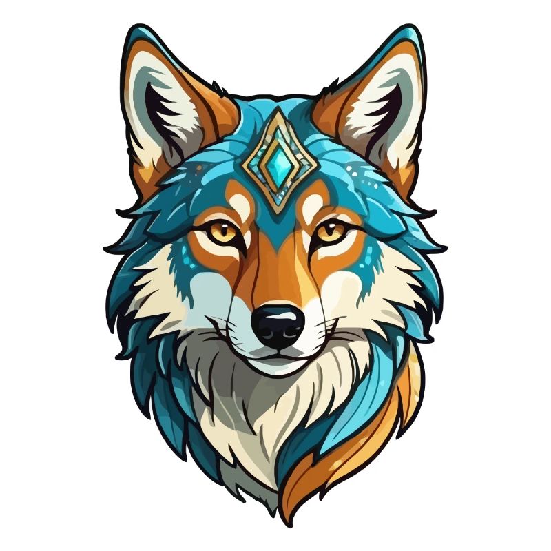 Wolf fantasy illustration