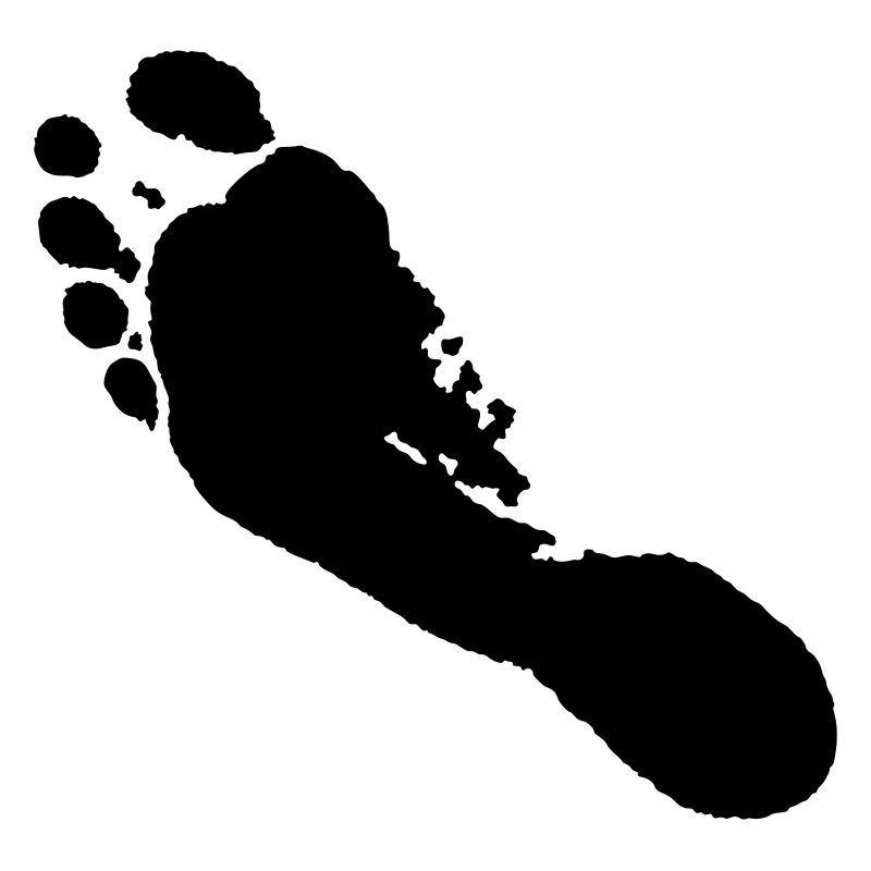 barefoot left (footprint) / Barfuß links (