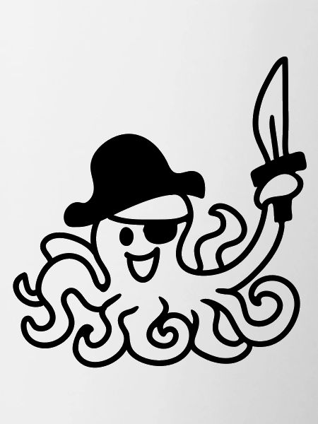 Pirate octopus - line
