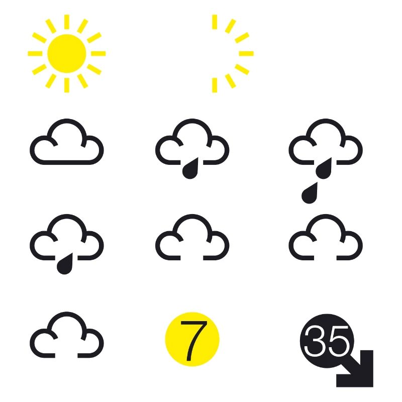 weather forecast symbols