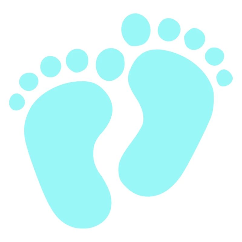 Empreintes de pas empreintes de pieds de bébé petits pieds bleus