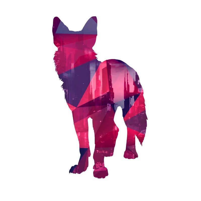 Chien basse poly - Chiens Low Poly Design