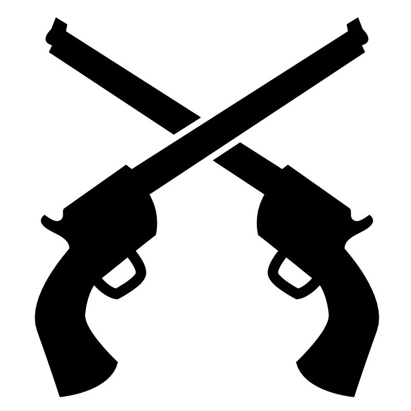 gunslinger guns crossed plain
