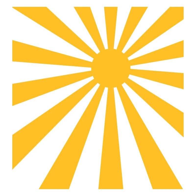 Sun rays rectangle design