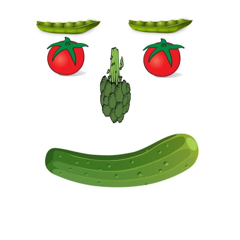 Vegetable cucumber face