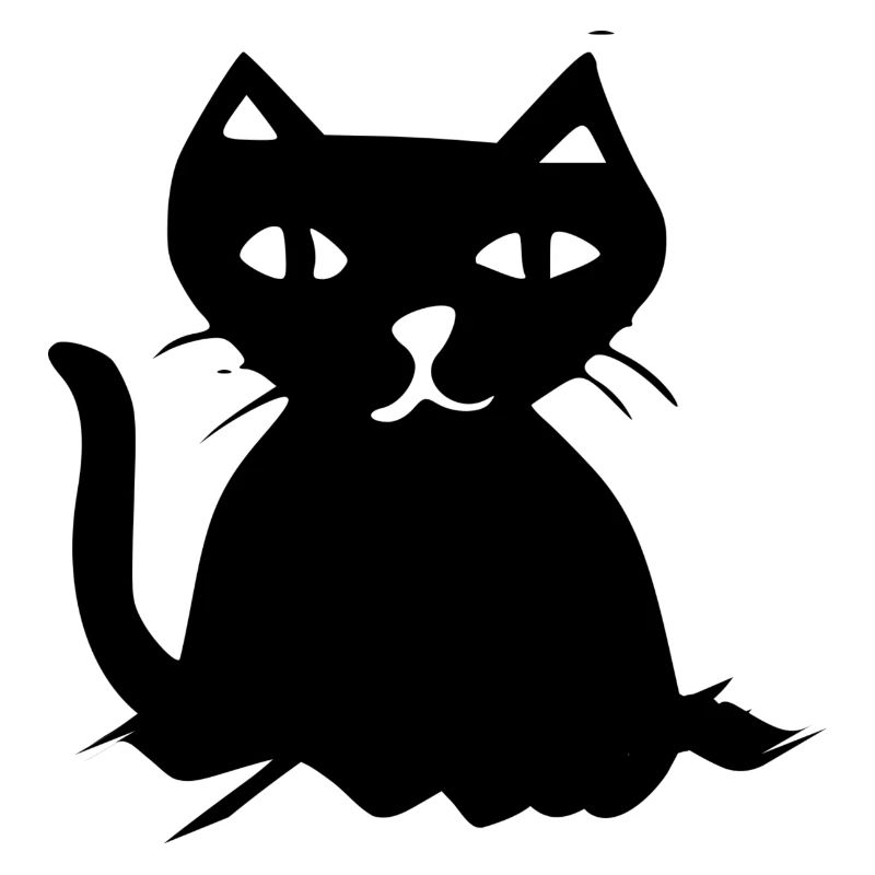 DRAWN BLACK CAT