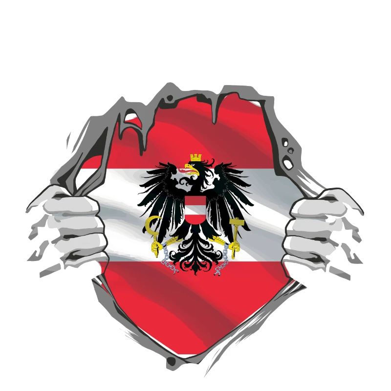 Österreich Flagge Wappen Superheld Geschenk