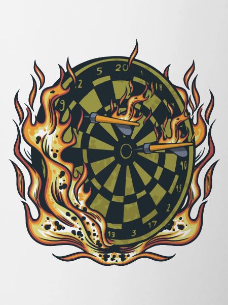 Burning dartboard